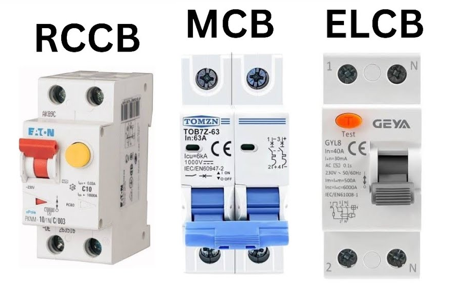 RCCB vs MCB vs ELCB
