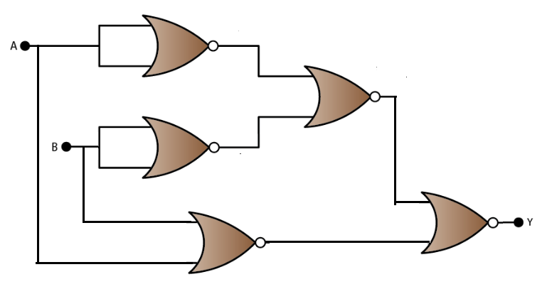 Building an XOR Gate with NOR Gates
