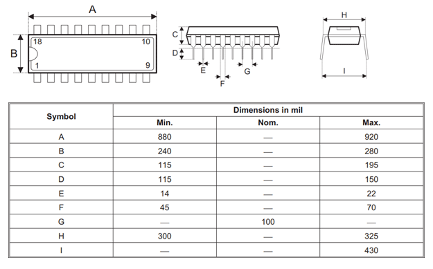 HT12E 2D Model and Dimensions