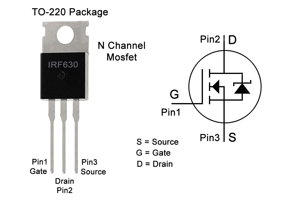 IRF630 Pinout