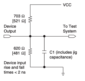 AC Test Conditions of EPM3256AQC208-10